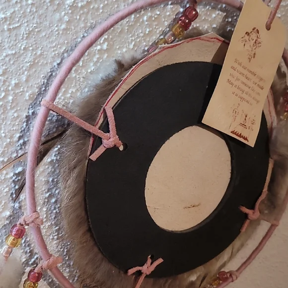 Vintage Brown and Tan Dreamcatcher with Feathers - Picture 11 of 11